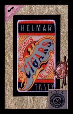 Picture, Helmar Brewing, T206-Helmar Card # 559, Eddie COLLINS, Belt up blue uniform, yellow back, Chicago White Sox